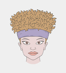 Woman face with headband
