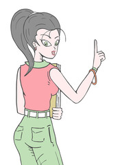 Secretary girl illustration