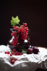 Photo still life with currant berries