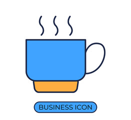 Coffee break icon. Flat vector illustration concept.
