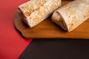 Mexican food - meat-filled burritos