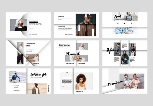 Minimal Presentation Layouts with Photo Placeholders