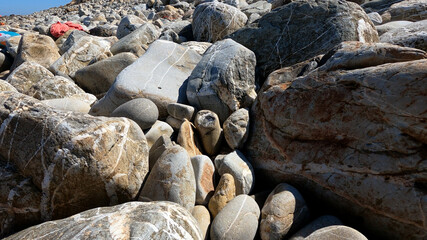 beach sea rocks stone ocean