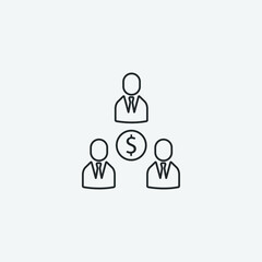 Meeting vector icon illustration sign