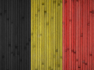 The Belgian tricolor flag.