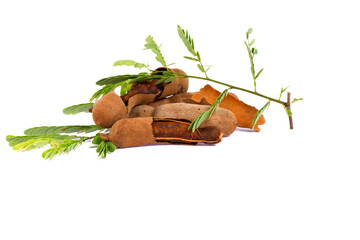 Sweet tamarind on a white background
