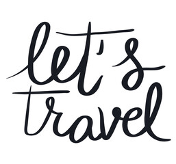 lets travel lettering
