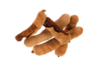 Sweet tamarind on a white background