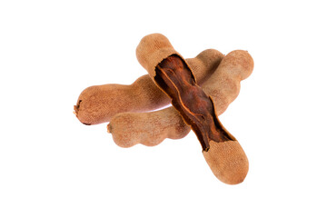 Sweet tamarind on a white background