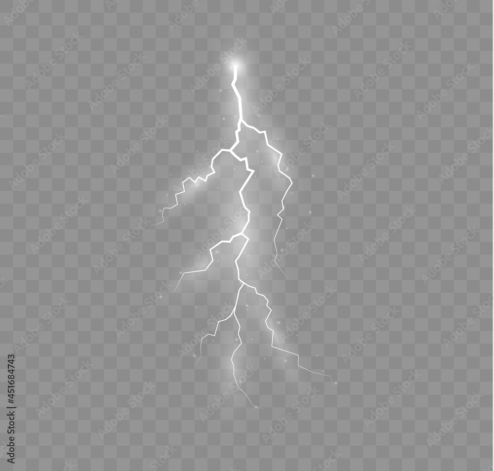 Canvas Prints set of zippers, thunderstorm and effect lightning.