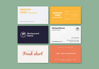 Restaurant Business Card Template Set