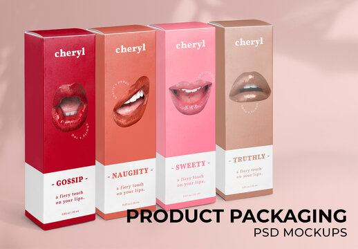 Cosmetic Boxes Mockup for Product Packaging Advertisement