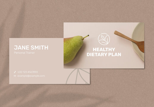Nutritionist Business Card Template