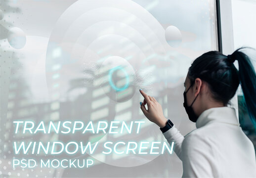Transparent Window Screen Mockup