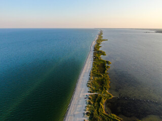 Zatoka sea spit resort in Odessa region in Ukraine.