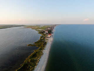 Zatoka sea spit resort in Odessa region in Ukraine.