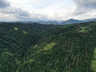 Beautiful natural landscapes in Carpathian mountains.
