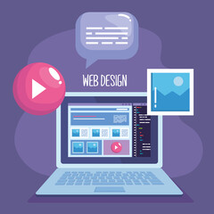 web design in laptop