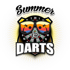 Summer dartboard logo. Summer for darts