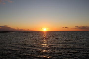 sunset over the sea