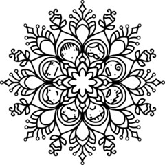 Mandala Art can be used for artwork decoration, coloring or tattoo design.