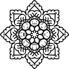 Mandala Art can be used for artwork decoration, coloring or tattoo design.