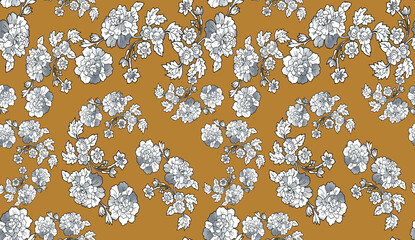 floral seamless pattern. Liberty style. fabric, covers, manufacturing, wallpapers, print, gift wrap.