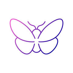 Silkworm outline icon. Silk material. Fabric feature. Textile industry. Smooth natural material. Gradient symbo