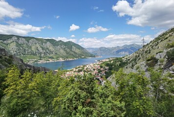 summer day in the town of motor montenegro