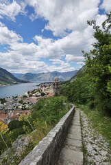 beautiful summer day in the city of kotor montenegro