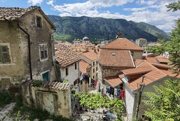 Fototapeta na wymiar beautiful summer day in the city of kotor montenegro