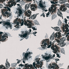 Floral seamless background for textile or book covers, manufacturing, wallpapers, print, gift wrap and scrapbooking.