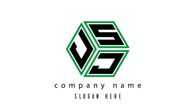 JSJ polygon creative latter logo