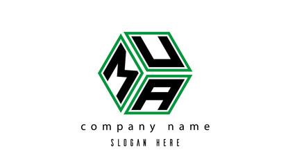 MUA polygon creative latter logo