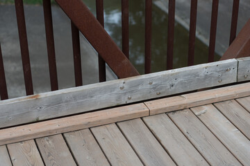 wooden bridge in the park