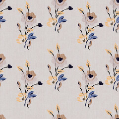 Floral seamless background for textile or book covers, manufacturing, wallpapers, print, gift wrap...