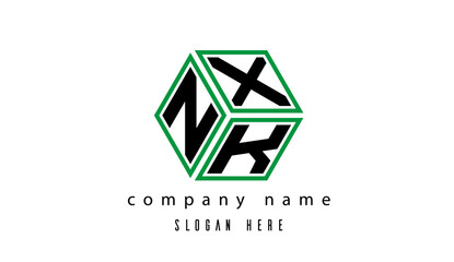 Fototapeta premium NXK polygon creative latter logo