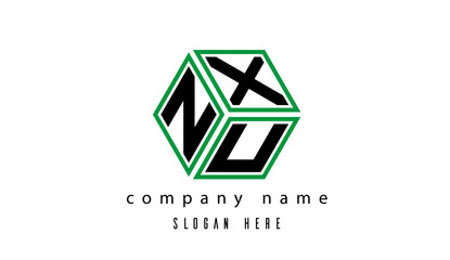 NXU polygon creative latter logo