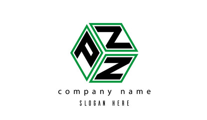 PZZ polygon creative latter logo