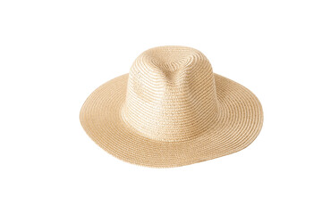 Chapeu de palha isolado frontal