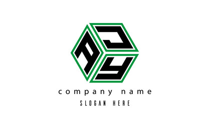 AJY polygon creative latter logo