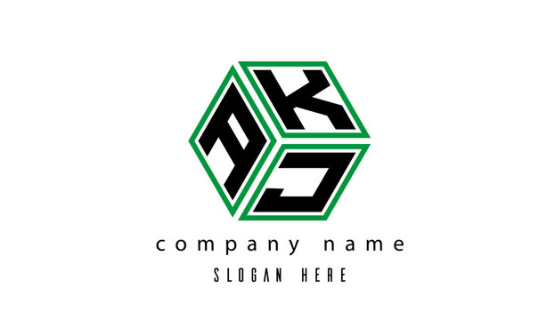 AKJ polygon creative latter logo