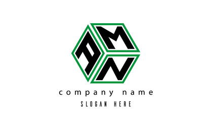 AMN polygon creative latter logo