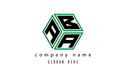 ABA polygon creative  letter logo