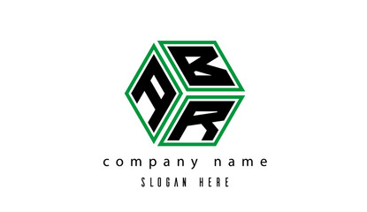 ABR polygon creative  letter logo