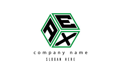AEX polygon creative  letter logo