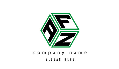 AFZ polygon creative  letter logo