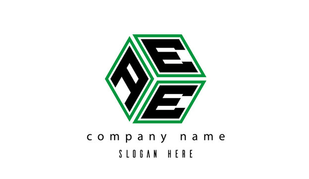 AEE polygon creative  letter logo