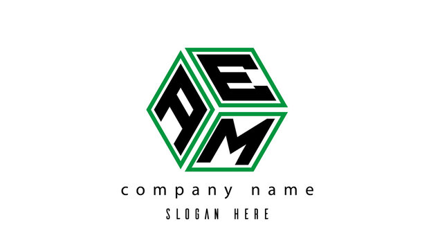 AEM polygon creative  letter logo