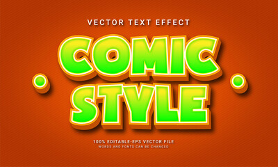Comic style editable text style effect themed minimalist cartoon style